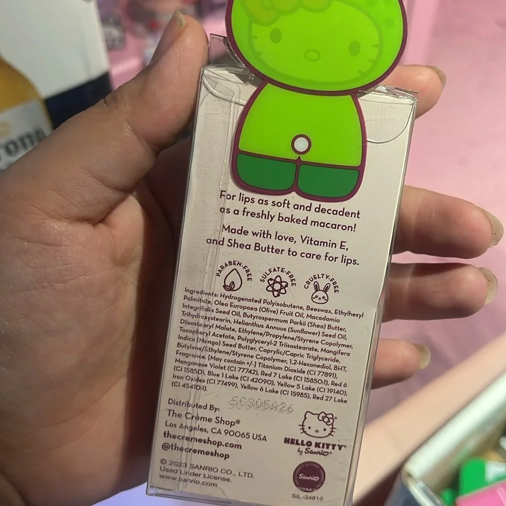 Hello Kitty Macaron Lip Balm - juicy pear
